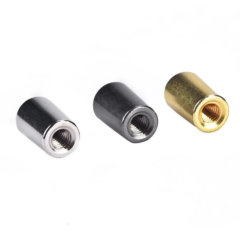 Dilwe 3Pcs Guitar Switch Tip, 3 Way Toggle Switch Knob Tip Cap Copper for EPI Electric Guitar (4.0mm-Silver + Black + Gold) Electric Guitar Accessories - Image 2